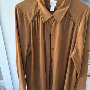 Chico's Tan Casual Button Down Shirt